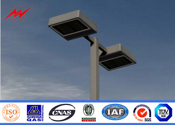 blauer quadratischer heller heller Arm der Straßen-10M der Lichtmast-4mm der Stärke-1.5m für Parkplatz