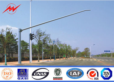3m Schnellstraßen-Ampel Pole, 1500mm doppeltes Klammer-Überführungs-Metall helle Polen