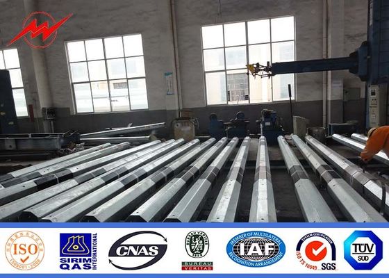 9m 11m Steel Poles Galvanized Steel Pole with bitumen