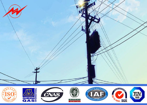 8 versah Pole-Form-Strommast-Hardware-elektrische Leistung Pole mit unterem Streifen mit Seiten