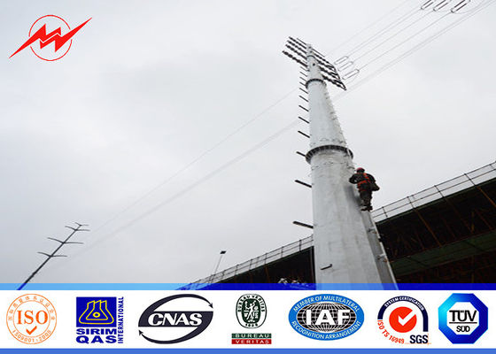 Stahlstrommast konischer 12.2m Lasts-1280kg für Verteilung der Energie-65kv