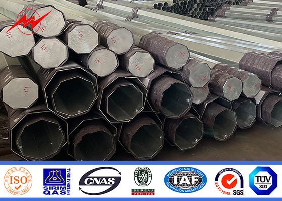 Hot Dip Galvanisierter Stromverteilpfeiler Elektrischer Stahlpfeiler 35FT 40Ft