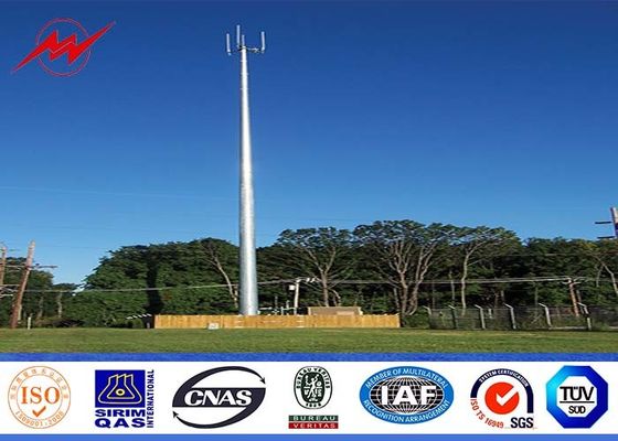 Abschnitte 90 Ft drei galvanisierten Mono-Pole-Turm, der mit galvanisiertem getretenem Bolzen rund ist