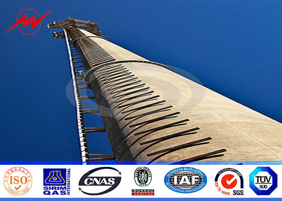 Abschnitte 90 Ft drei galvanisierten Mono-Pole-Turm, der mit galvanisiertem getretenem Bolzen rund ist