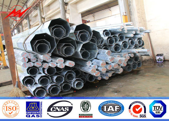 Hochspannung 115 KV galvanisierte Stahl-Polen achteckige Form-mit getretenem Bolzen