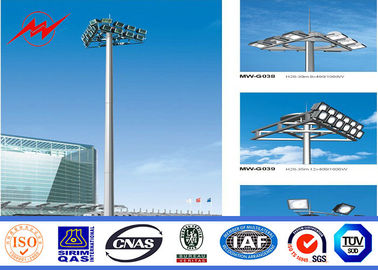 Kundengebundener 18m polygonaler hoher Mast-Lichtmast für Stadions-Fußball