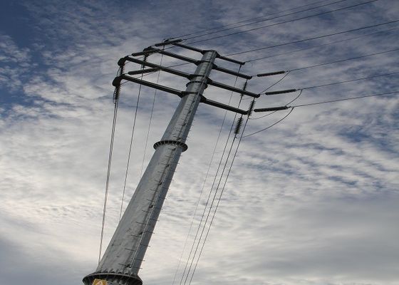 Achteckiger runder Abschnitt-Stahlstrommaste 14m 2.5KN mit Galvanisation ASTM A 123