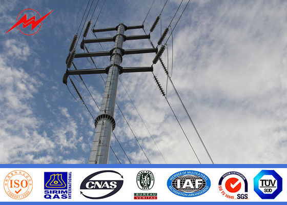 15M Bitumen-Beerdigungs-Art galvanisierter Stahl- Röhren-Pole für Getriebe Polen