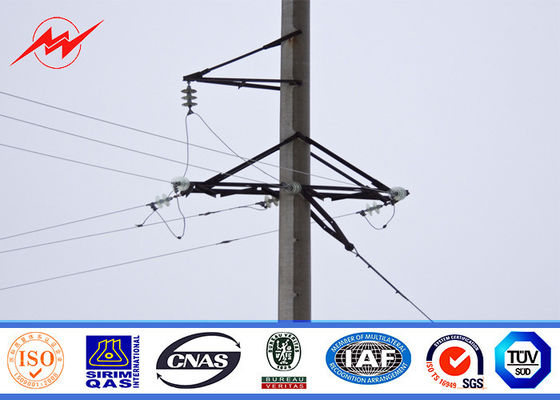 95FT NGCP Philippinen heißes Bad-Galvanisations-Stahlstrommaste AWS D 1,1