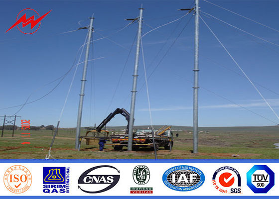 95FT NGCP Philippinen heißes Bad-Galvanisations-Stahlstrommaste AWS D 1,1