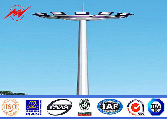 45M 80 Lichter Nr. LED galvanisierten hohen Mast hellen Polen mit rundem Laternen-Wagen