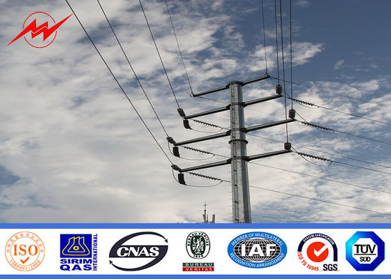 132kv 15m achteckiger galvanisierter Stahl-Pole für Netzverteilungs-Linie