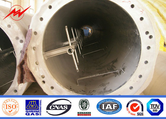 70m selbsttragender galvanisierter Pole Monopole Antennenmast mit Pulver-Malerei