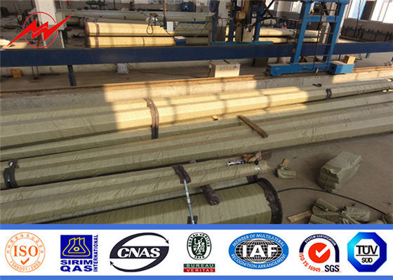 galvanisierter konischer elektrischer Stahl Pole des heißen Bad-110KV für Hochspannungsleitung