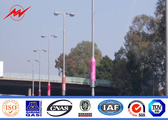 Q235 galvanisiert ringsum hohes Mast-StraßenlaternePole, Lichtmast im Freien für Straße
