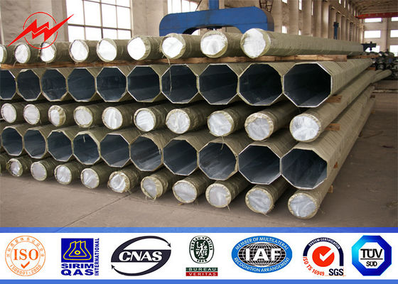 NGCP 65FT galvanisierter Stahl-Pole mit 450Mpa für 69kv Stärke der Fernleitung 10mm