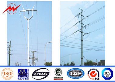 75ft 4mm Q235 HDG Electric Power Pole polygonale Doppelkreuz-Arm-ISO-Bescheinigung