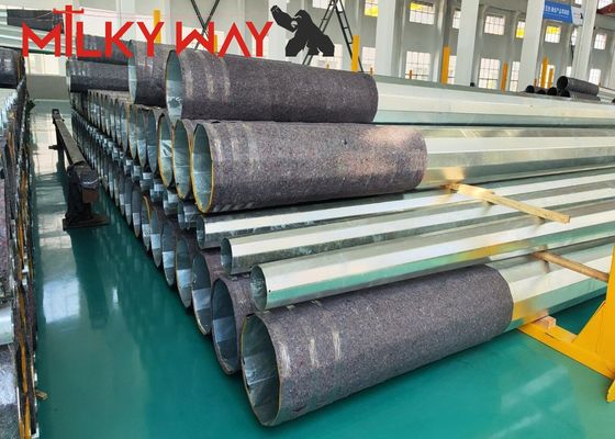 6-18m Hot Galvanized Steel Power Metal Pole Elektrische Stromquelle für Übertragungsleitungen