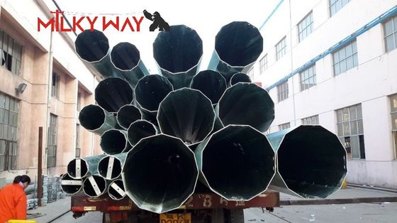 Hot Dip Galvanized Steel Utility Poles für die elektrische Übertragung mit hoher Sicherheitsfaktor-Konstruktionslast