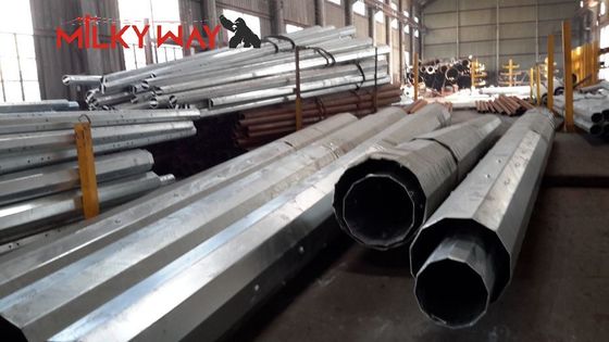 6-18m Hot Galvanized Steel Power Metal Pole Elektrische Stromquelle für Übertragungsleitungen