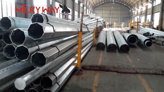 6-18m Hot Galvanized Steel Power Metal Pole Elektrische Stromquelle für Übertragungsleitungen