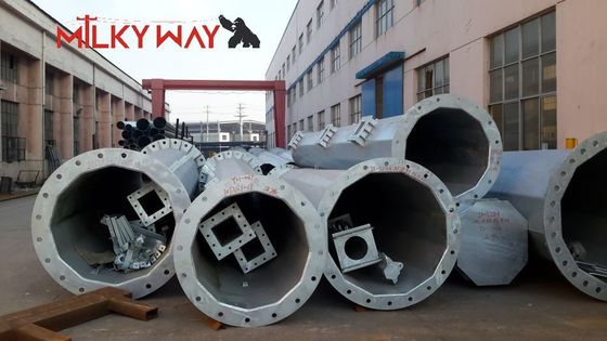 16m 18m Höhe Konischer Strommast 5mm Dicke ASTM A123 Verzinkungsstandard