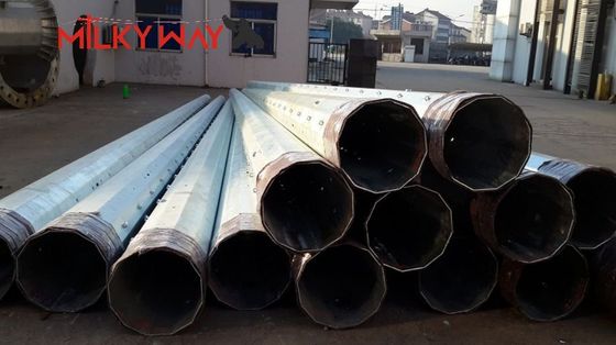 6-18m Hot Galvanized Steel Power Metal Pole Elektrische Stromquelle für Übertragungsleitungen