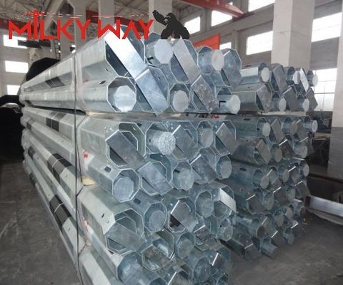 Hot Dip Galvanized Steel Elektropolen mit FRP 3,8 mm 7,2 mm Dicke 9m 11m Länge Malaysia Standard