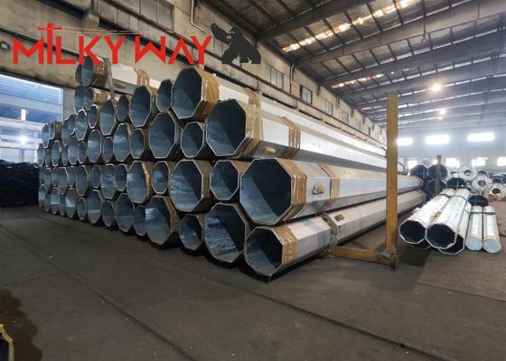 36 m galvanisierter Stahlmonopolturm für Mobilfunknetze 24 kN Belastung