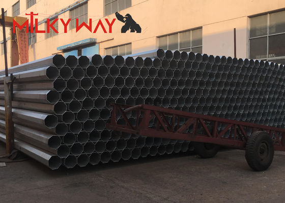 12m Gr65 Achteckige Strommasten aus Elektrobandstahl mit feuerverzinkter Beschichtung für die elektrische Energieübertragung