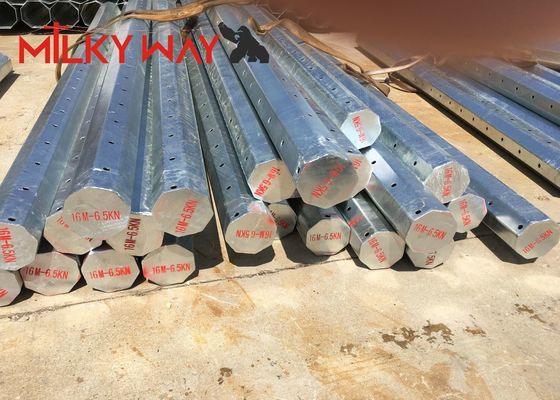 11M 8KN Feuerverzinkter Stahlrohr-Teleskopmast mit Bitumen 450 MPa Streckgrenze