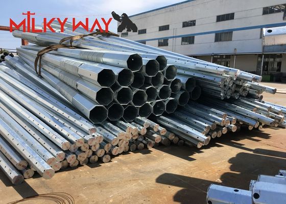 12 m Hot Dip Galvanized Steel Utility Power Pole für die Übertragung