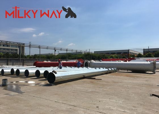 12 m Hot Dip Galvanized Steel Utility Power Pole für die Übertragung