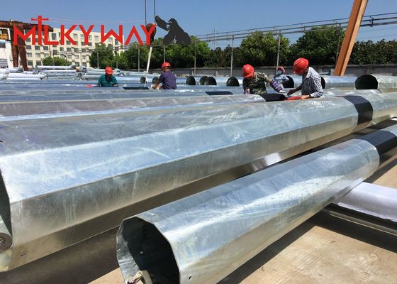 35FT 70FT 90FT Übertragungsleitung Galvanisierter Stahlstromstamm mit Bitumen zur Übertragung von Strom