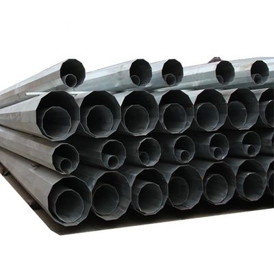 12m Hot Dip Galvanized Steel Power Pole with 450MPa Yield Stress and Dodecagonal Shape for Electric Power Transmission
