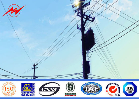 Wind-Beweis konischer sich verjüngender galvanisierter Stahl-Pole für Verteilungs-Linie Projekt