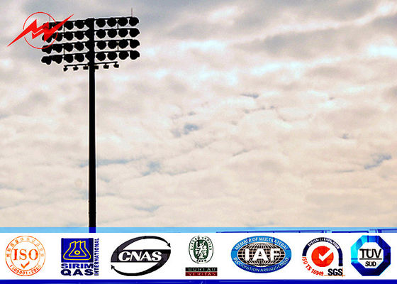 50M 60 Nr. LED beleuchtet hohes Mastlichtmast-Stadion-Lichtmast mit quadratischem Laternen-Wagen