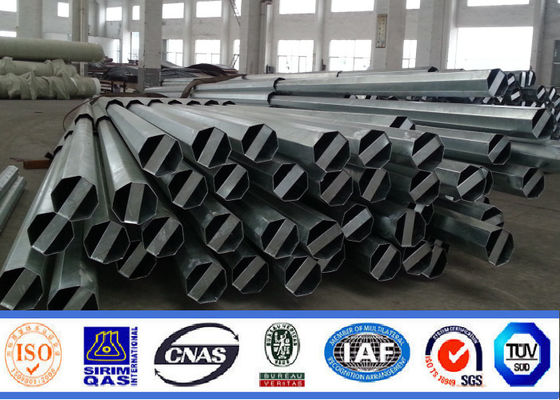 50FT achteckiger elektrischer Strompfeiler für die Stromübertragung 10 KV 550 KV 1,8 Sicherheitsfaktor