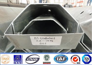 Achteckige 10m 18m Q235 galvanisierten Metall Polen