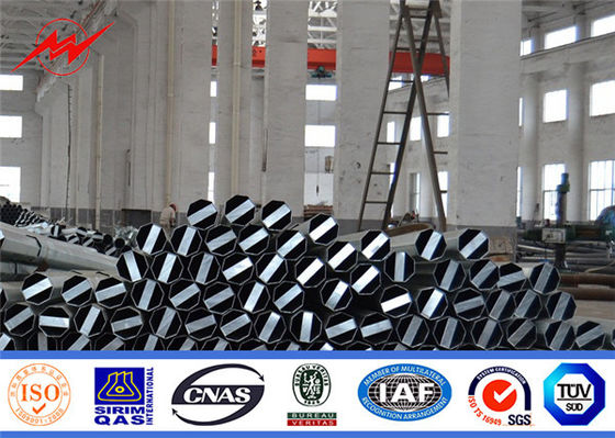 Stahlstrommast Getriebe-Gabuns Q345, Metallstrommaste 10m 330KG