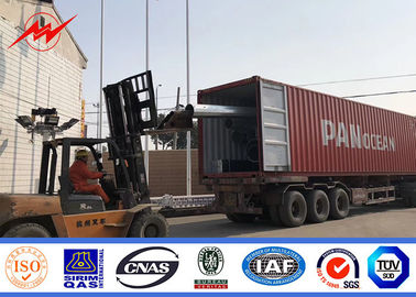 Kraftübertragungs-Polen 11kv 132kv achteckiger Stahl mit Fiberglas-Schutz