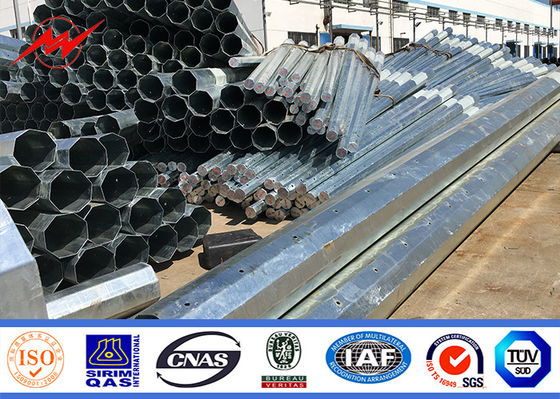 Heißes Bad galvanisierte Straße elektrischen Polen mit gebogenen Beleuchtungs-Arm 3Ms dem Doppeltes