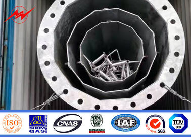 100 Ft Flansch-Art 3 Abschnitte galvanisierter Stahl-Pole mit kletternden Sprossen