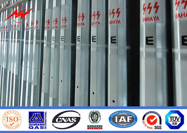 15m heißes Bad-galvanisierte Stahlröhrenelektrische leistung Pole mit Material ASTM A123