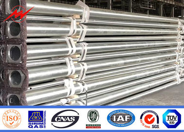 galvanisierte weißer gewölbter Arm-Stahl 10m 12m Straßenlaterne-Pole-schwarzes Stahlende