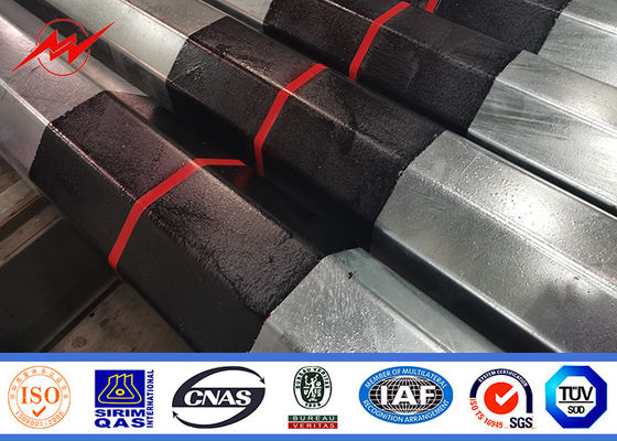 9m Bitumen-Beerdigungs-Art galvanisierte Stahl- Röhren-Polen für Getriebe