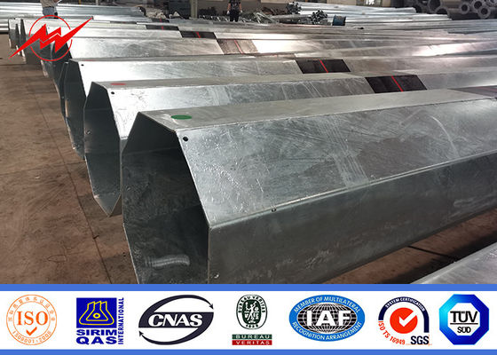 16m 1800 Dan Galvanized Steel Tubular Pole für Verteilungs-Linie Projekt