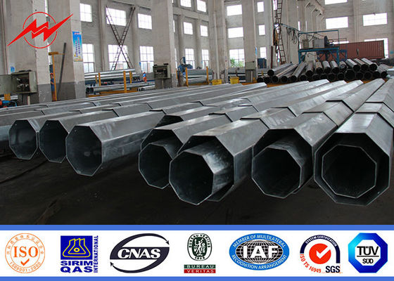 Achteckiges 80ft 90ft heißes Bad galvanisierte Stahl- Röhren-Polen ASTM A123