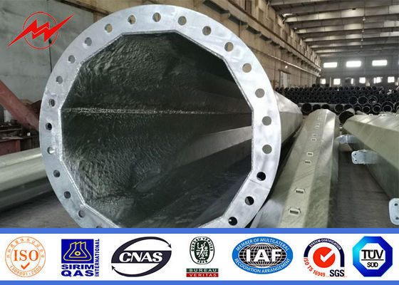 Achteckiges 80ft 90ft heißes Bad galvanisierte Stahl- Röhren-Polen ASTM A123