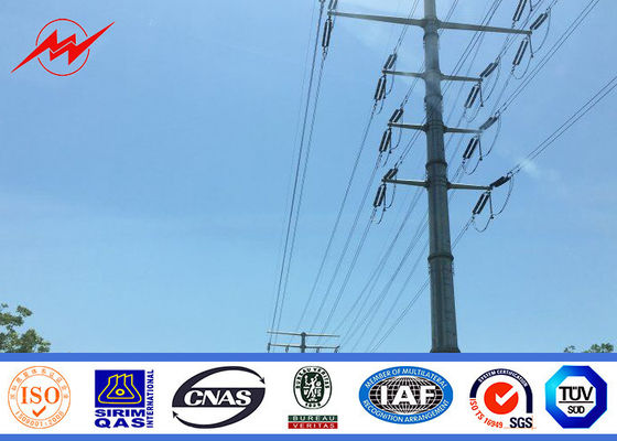 12m Columniform galvanisierte Stahl-Pole Windgeschwindigkeit 160km/Hour 30m/S